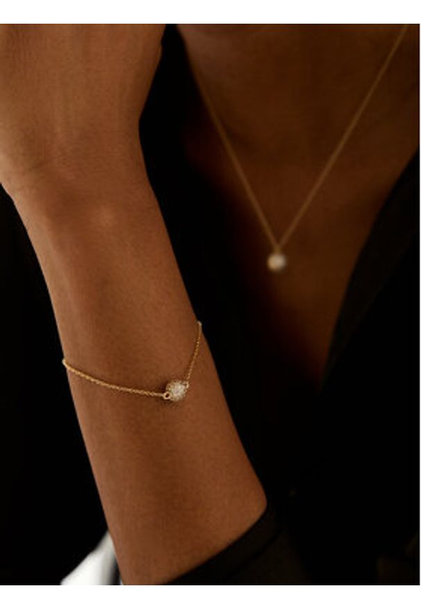 Daniel Wellington Bransoletka Pavé DW00400641 Złoty. Materiał: metalowe. Kolor: złoty