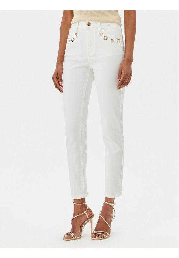 Artigli Jeansy ADDE002564 058 Biały Slim Fit. Kolor: biały