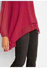 bonprix - Długa tunika z dłuższym tyłem. Kolor: czerwony. Długość: długie #3