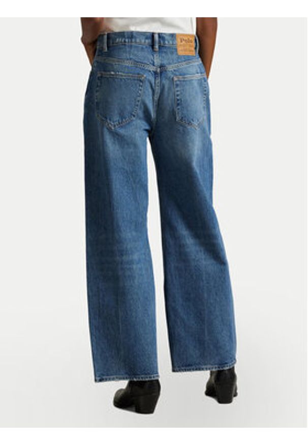 Polo Ralph Lauren Jeansy 211969380001 Niebieski Wide Leg. Kolor: niebieski