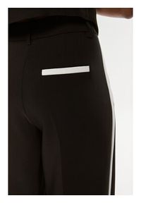 Maryley Spodnie materiałowe 24EB806/43NB Czarny Wide Leg. Kolor: czarny. Materiał: syntetyk