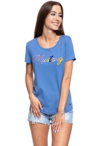 Mustang - MUSTANG T SHIRT DAMSKI Alina C Print 1009824 5158. Wzór: nadruk #8