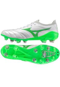 Buty piłkarskie męskie Mizuno Morelia Neo Iv Japan Mix. Zapięcie: sznurówki. Kolor: biały. Materiał: syntetyk, tkanina, skóra, materiał. Szerokość cholewki: normalna. Sport: piłka nożna