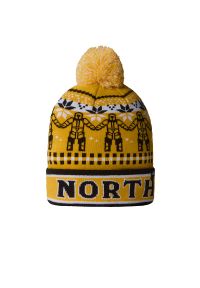 Czapka The North Face Ski Tuke Beanie 0A4SIE9IO1 - żółta. Kolor: żółty. Materiał: akryl, dzianina. Styl: klasyczny, retro