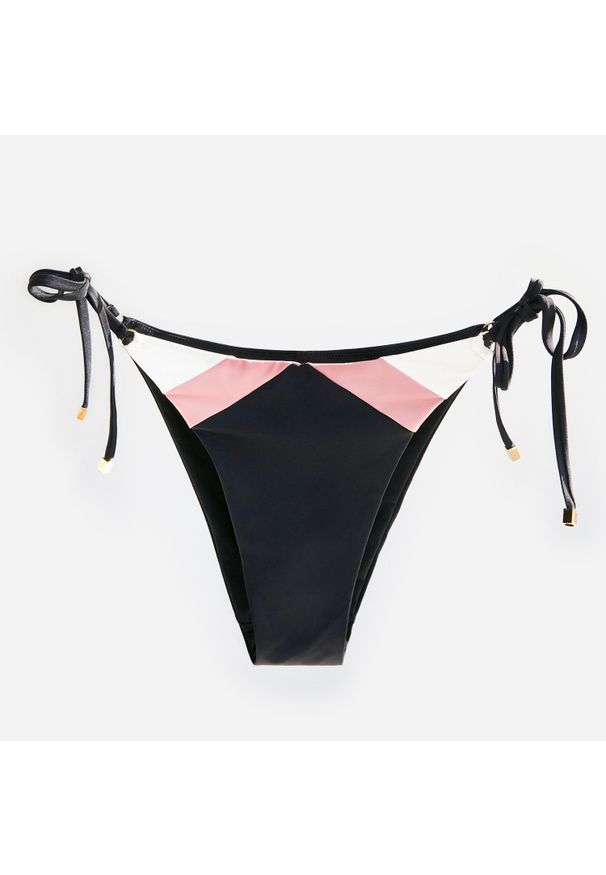 Reserved - Majtki bikini z wiązaniem - Czarny. Kolor: czarny