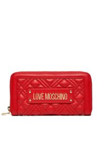 Love Moschino - LOVE MOSCHINO Duży Portfel Damski JC5600PP0ILA0500 Czerwony. Kolor: czerwony. Materiał: skóra