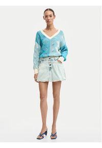 Desigual Spódnica jeansowa Fal Globo 26SWFD01 Niebieski Regular Fit. Kolor: niebieski. Materiał: bawełna #3