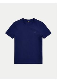 Polo Ralph Lauren T-Shirt 710671438404 Granatowy Slim Fit. Typ kołnierza: polo. Kolor: niebieski. Materiał: bawełna #4