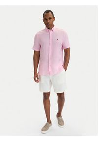 TOMMY HILFIGER - Tommy Hilfiger Szorty materiałowe Dover MW0MW44358 Biały Regular Fit. Kolor: biały. Materiał: len #3