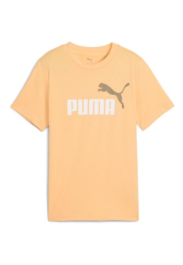 Koszulka Puma Ess 2 Color No.1 Logo Tee B, Dzieci. Kolor: pomarańczowy. Materiał: bawełna, materiał