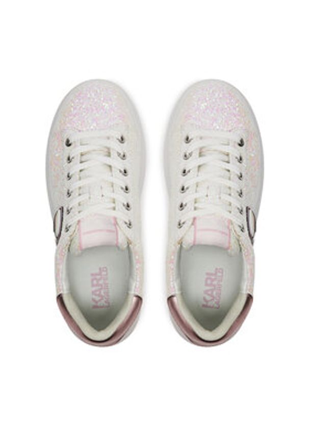 Karl Lagerfeld - KARL LAGERFELD Sneakersy KL63531N Srebrny. Kolor: srebrny. Materiał: skóra