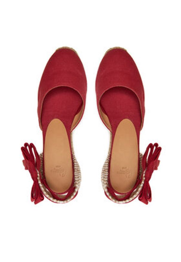 Castañer Espadryle Carina/6/002 021644 Czerwony. Kolor: czerwony. Materiał: materiał