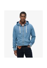 Klasyczna bluza z kapturem zapinana na zamek Superdry Essential. Typ kołnierza: kaptur. Kolor: niebieski #1