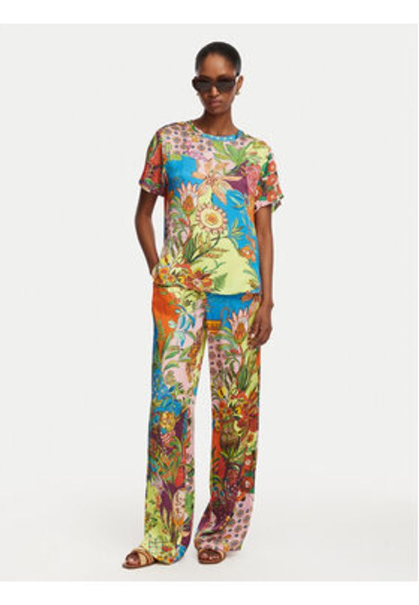 Liu Jo Spodnie materiałowe WA6484 T473A Kolorowy Relaxed Fit. Materiał: wiskoza. Wzór: kolorowy