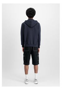 Alpha Industries Bluza Basic Zip 118342 Granatowy Regular Fit. Kolor: niebieski. Materiał: bawełna