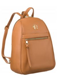 ROVICKY - Plecak damski Rovicky R-PLEC-ALE-2 brązowy. Kolor: brązowy. Materiał: skóra ekologiczna. Wzór: gładki #1