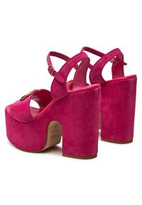 Guess Sandały Clody FLJCLO SUE04 Różowy. Kolor: różowy. Materiał: skóra, zamsz