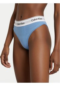 Calvin Klein Underwear Stringi LV00QF8518 Błękitny. Kolor: niebieski. Materiał: bawełna #1