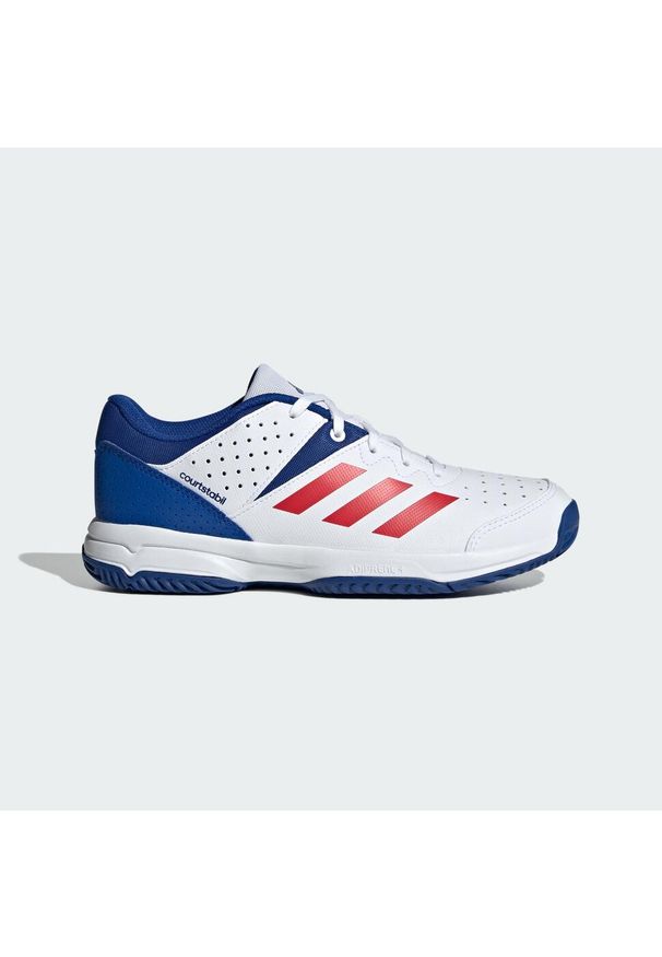 Adidas - Court Stabil Shoes. Kolor: biały, czerwony, wielokolorowy, niebieski