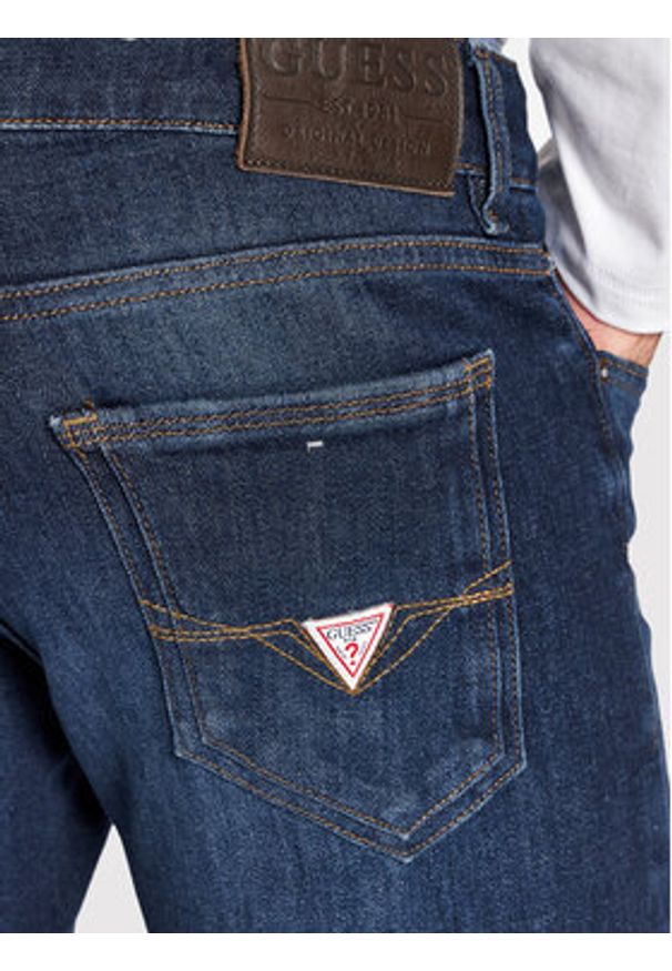 Guess Jeansy Miami M2YAN1 D4Q41 Granatowy Skinny Fit. Kolor: niebieski