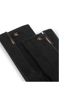 Calvin Klein Rękawiczki Damskie LV04F9006G Czarny. Kolor: czarny. Materiał: skóra, zamsz #2
