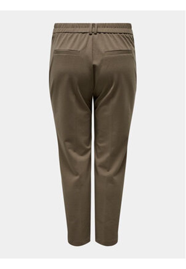 ONLY Carmakoma Chinosy Peach 15312306 Brązowy Slim Fit. Kolor: brązowy. Materiał: syntetyk