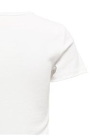 only - ONLY T-Shirt Daniella 15350554 Biały Slim Fit. Kolor: biały. Materiał: syntetyk #7