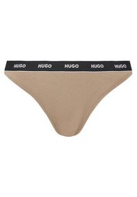 Hugo - HUGO Komplet 3 par stringów 50480150 Kolorowy. Materiał: bawełna. Wzór: kolorowy #3