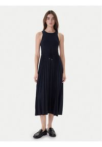 TOMMY HILFIGER - Tommy Hilfiger Sukienka codzienna WW0WW39342 Granatowy Regular Fit. Okazja: na co dzień. Kolor: niebieski. Materiał: wiskoza. Typ sukienki: proste. Styl: casual #1