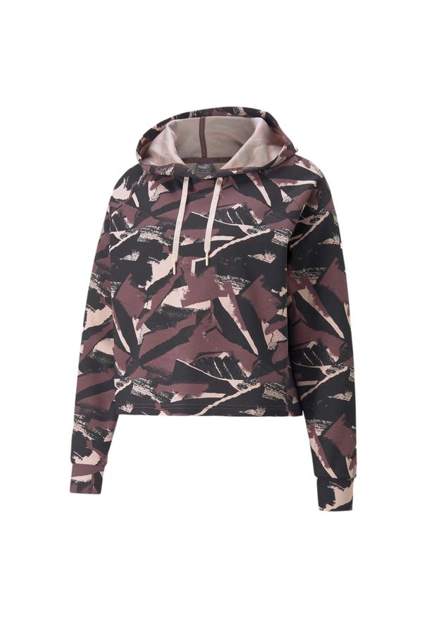 Damska bluza z kapturem Puma Modern Sports AOP. Typ kołnierza: kaptur. Kolor: czarny. Sport: fitness