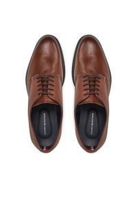 TOMMY HILFIGER - Tommy Hilfiger Półbuty Core Hilfiger Leather Shoe FM0FM05375 Brązowy. Kolor: brązowy. Materiał: skóra #4
