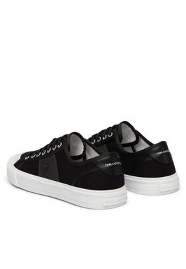 Karl Lagerfeld - KARL LAGERFELD Trampki Rae KL50326 Czarny. Kolor: czarny. Materiał: materiał