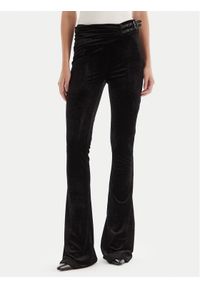Versace Jeans Couture Legginsy 79HAC322 J0237 Czarny Slim Fit. Kolor: czarny. Materiał: syntetyk