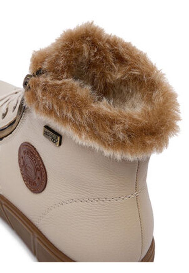 Remonte Trzewiki CEO-D1T72-60 Beżowy. Kolor: beżowy. Materiał: skóra