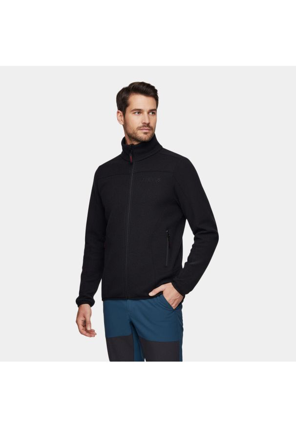 Bluza turystyczna polarowa męska Alpinus Dettifoss. Kolor: czarny. Materiał: polar. Sport: turystyka piesza