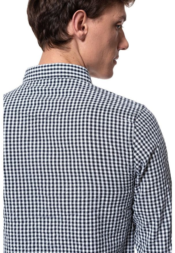 Lee - LEE WESTERN SHIRT MĘSKA KOSZULA W KRATĘ BLACK L644NL01 112115593