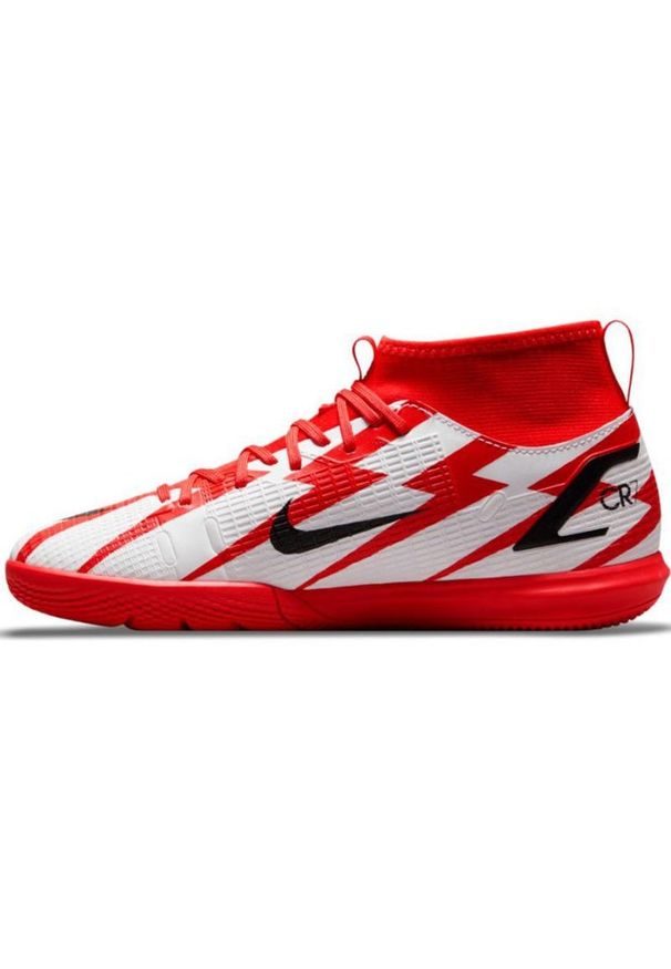 Buty piłkarskie Nike Mercurial Superfly 8 Academy CR7 Ic Jr DB2676 600 wielokolorowe białe. Kolor: wielokolorowy. Materiał: guma, syntetyk. Sport: piłka nożna