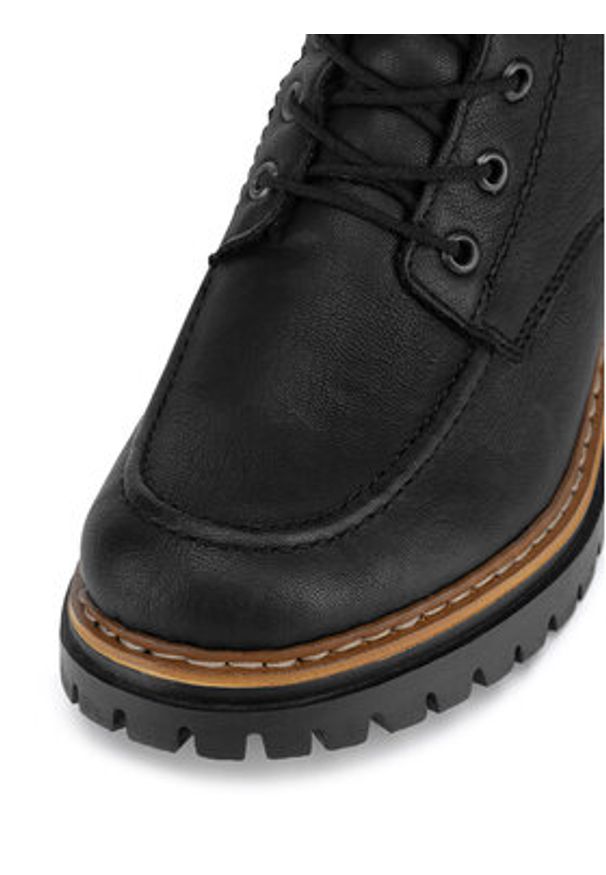 Rieker Trzewiki 72616-00 Czarny. Kolor: czarny. Materiał: syntetyk, materiał