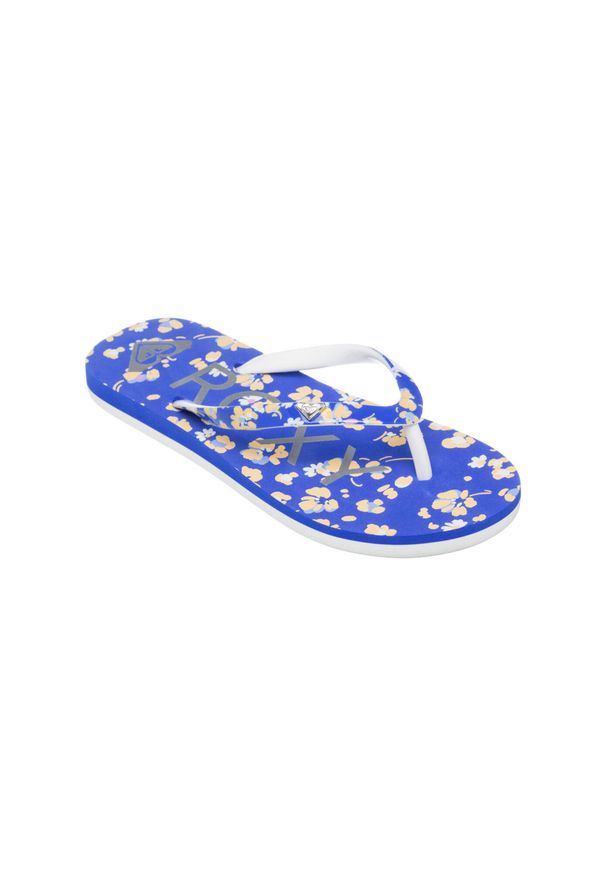 Roxy - Sandały dla Dziewczynki PEBBLES Niebieski. Kolor: niebieski. Materiał: guma, syntetyk. Wzór: paski, nadruk. Styl: sportowy
