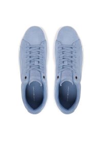 TOMMY HILFIGER - Tommy Hilfiger Sneakersy Th Court Premium Suede FM0FM05880 Niebieski. Kolor: niebieski. Materiał: skóra, zamsz #5