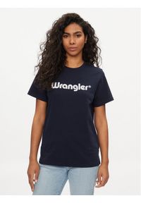 Wrangler T-Shirt 112352289 Granatowy Regular Fit. Kolor: niebieski. Materiał: bawełna #1