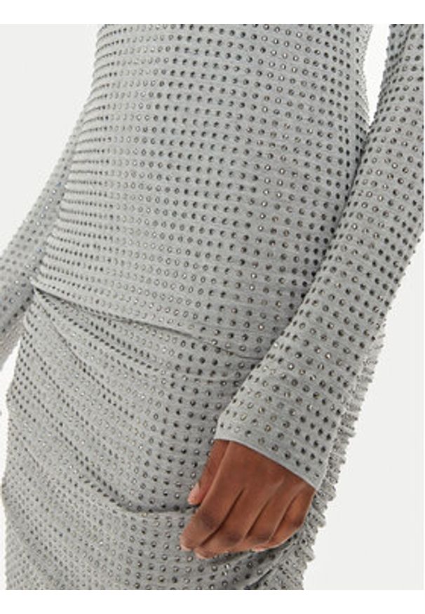 Pinko - PINKO Bluzka Koch 104453 A2B4 Szary Regular Fit. Kolor: szary. Materiał: wiskoza