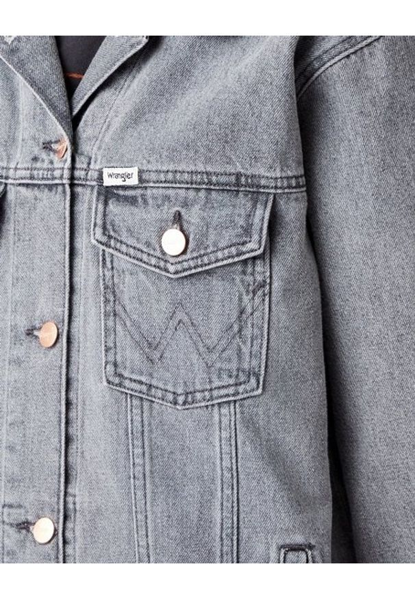 Wrangler - WRANGLER HERITAGE JACKET DAMSKA KURTKA JEANSOWA STORM BLACK W4364442V 112146050. Materiał: jeans