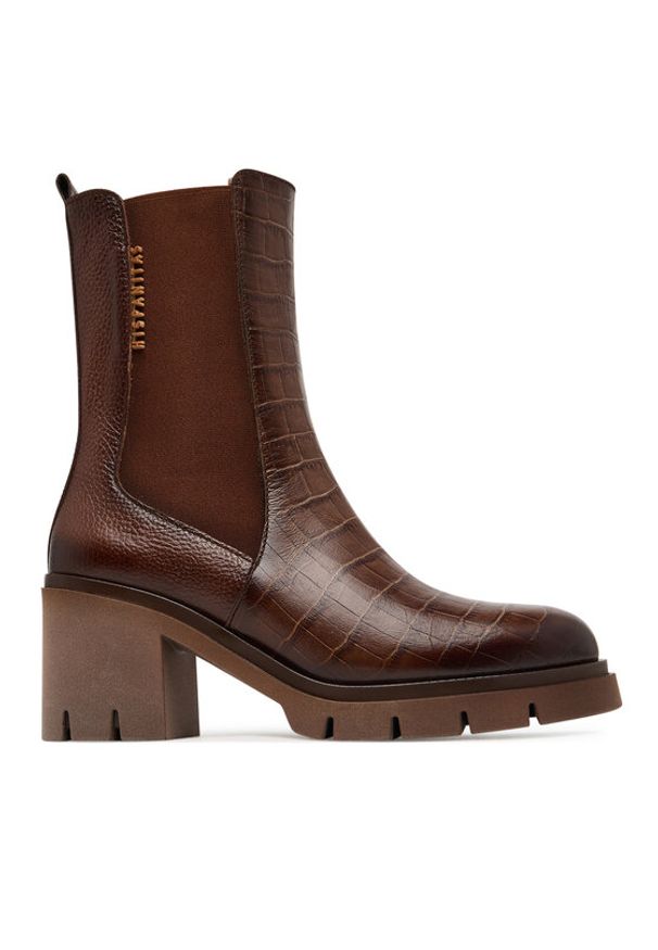 Hispanitas Botki BHI254313 Brązowy. Kolor: brązowy. Materiał: skóra