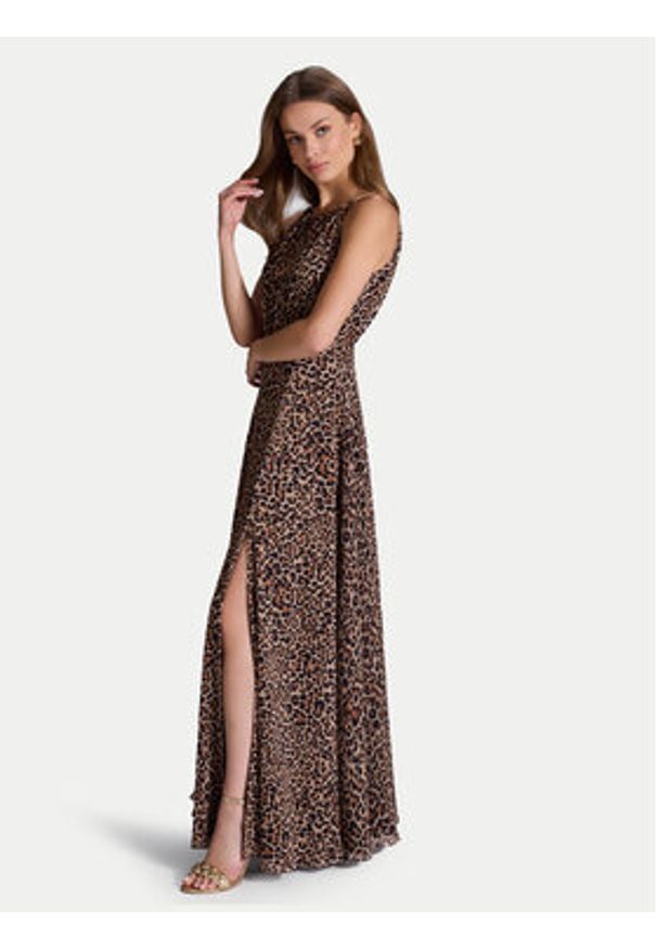 Swing Sukienka wieczorowa 5AI15400 Brązowy Regular Fit. Kolor: brązowy. Materiał: syntetyk. Styl: wizytowy