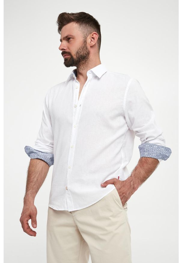 JOOP! Jeans - Koszula męska lniana Hanson JOOP! JEANS. Materiał: len