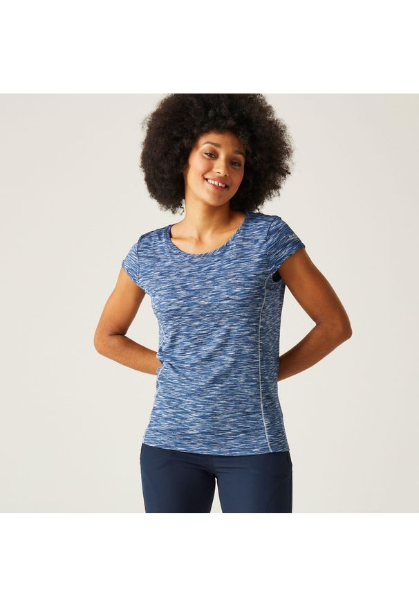 Regatta - Koszulka damska Hyperdimension II. Kolor: czerwony, niebieski, wielokolorowy. Sport: turystyka piesza