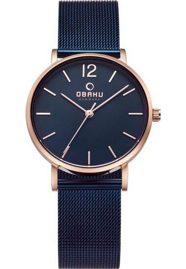 Zegarek OBAKU Zegarek damski Obaku Denmark V197LXVLML1 niebieski. Kolor: niebieski