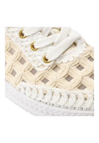 Półbuty damskie S.Barski, z materiału pleciona cholewka sznurowanie lekka podeszwa styl casual, białe, GR61-5951. Okazja: na co dzień. Zapięcie: sznurówki. Kolor: biały. Materiał: materiał. Szerokość cholewki: normalna. Wzór: ażurowy. Styl: casual #7