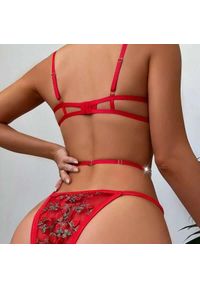 Intica - Body damskie haftowane z wycięciami na specjalne okazje Donna. Kolor: niebieski. Materiał: materiał. Wzór: haft #9